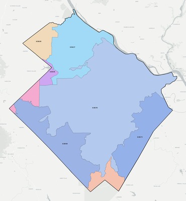 Ste. Genevieve County MO ZIP code boundaries map
