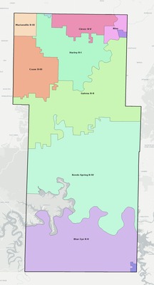 Stone County MO school district boundaries map