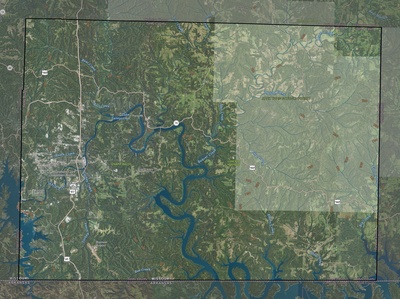 Taney County MO USGS imagery and topo map