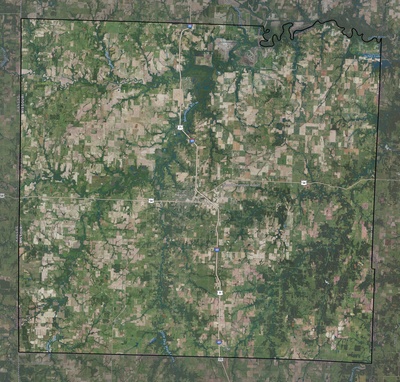 Vernon County MO USGS imagery and topo map