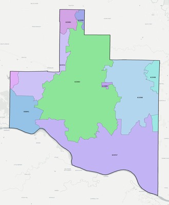 Warren County MO ZIP code boundaries map