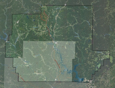 Wayne County MO USGS imagery and topo map