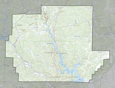 Wayne County MO USGS topo map