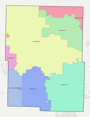 Webster County MO school district boundaries map