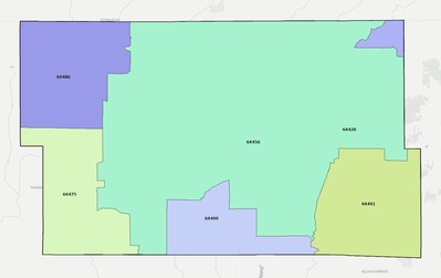 Worth County MO ZIP code boundaries map