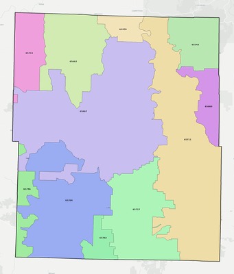 Wright County MO ZIP code boundaries map