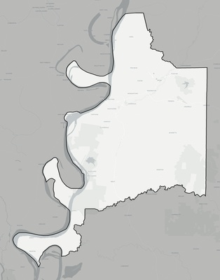 Adams County MS county basemap context