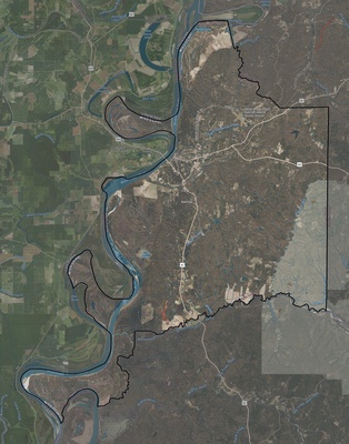 Adams County MS USGS imagery and topo map