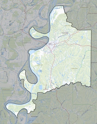 Adams County MS USGS topo map