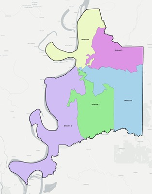 Adams County MS county subdivision map preview