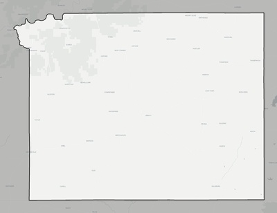 Amite County MS county basemap context