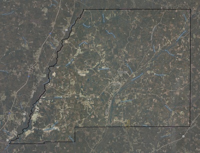 Attala County MS USGS imagery and topo map