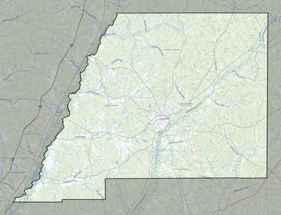 Attala County MS USGS topo map