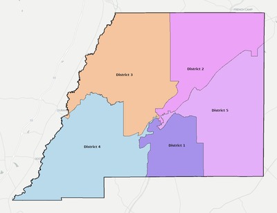 Attala County MS townships and subdivisions map