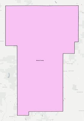 Benton County MS school district boundaries map