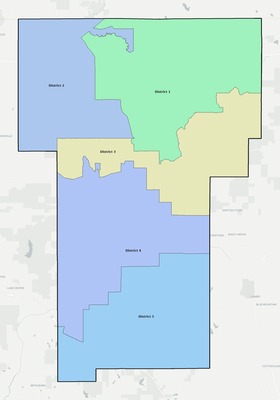Benton County MS townships and subdivisions map