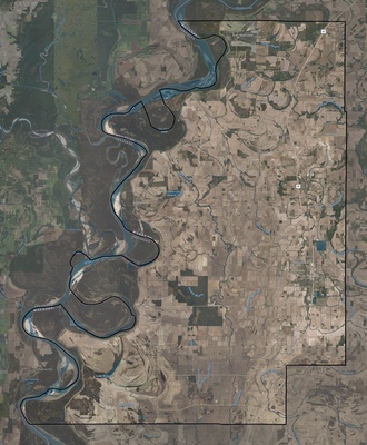 Bolivar County MS USGS imagery and topo map
