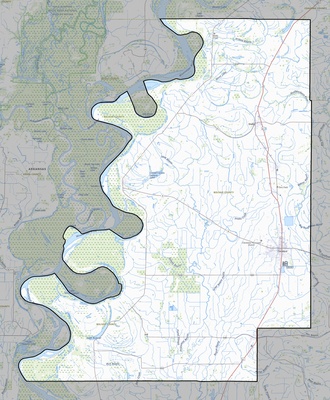 Bolivar County MS USGS topo map