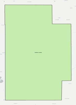 Calhoun County MS school district boundaries map