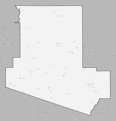 Carroll County MS county basemap context