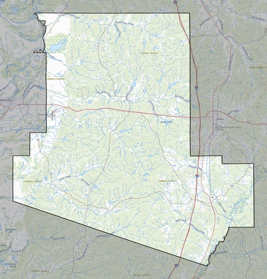 Carroll County MS USGS topo map