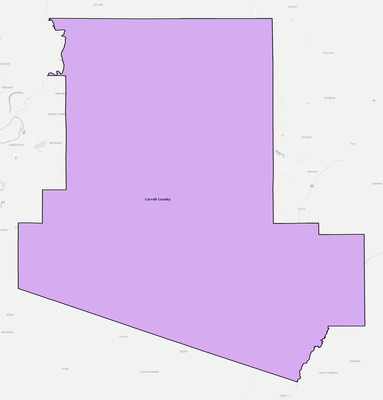 Carroll County MS school district boundaries map