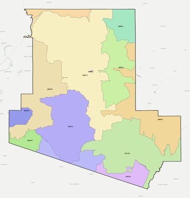Carroll County MS ZIP code boundaries map