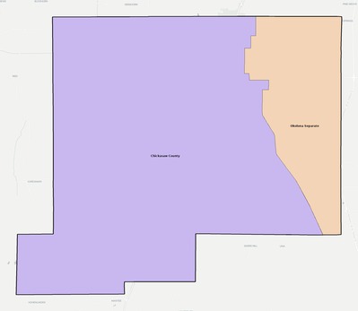 Chickasaw County MS school district boundaries map
