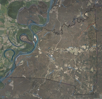 Claiborne County MS USGS imagery and topo map