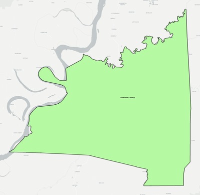 Claiborne County MS school district boundaries map