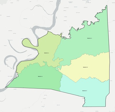 Claiborne County MS townships and subdivisions map