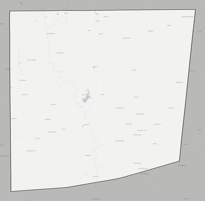 Clarke County MS county basemap context