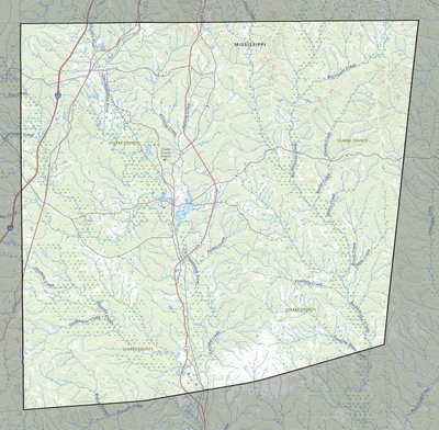 Clarke County MS USGS topo map