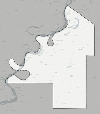 Coahoma County MS county basemap context