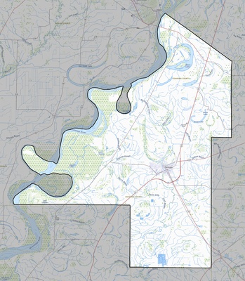 Coahoma County MS USGS topo map
