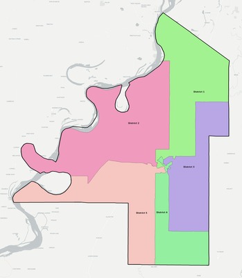 Coahoma County MS townships and subdivisions map