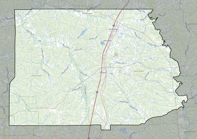 Copiah County MS USGS topo map