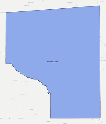 Covington County MS school district boundaries map