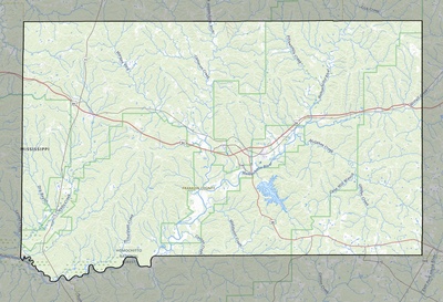 Franklin County MS USGS topo map