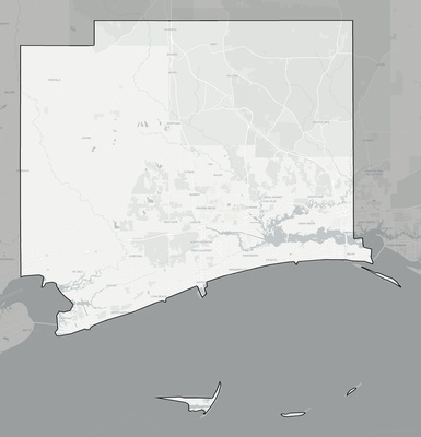 Harrison County MS county basemap context