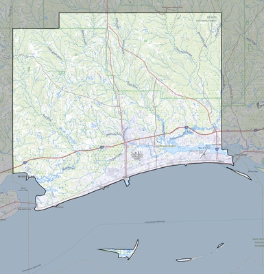 Harrison County MS USGS topo map