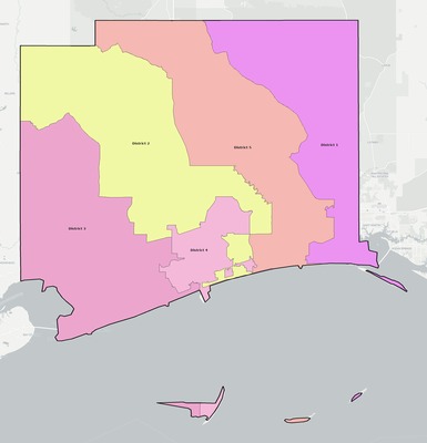 Harrison County MS townships and subdivisions map