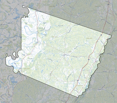 Holmes County MS USGS topo map