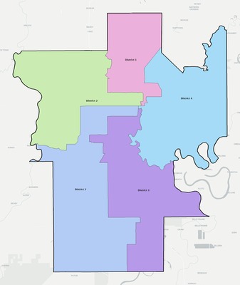 Humphreys County MS townships and subdivisions map