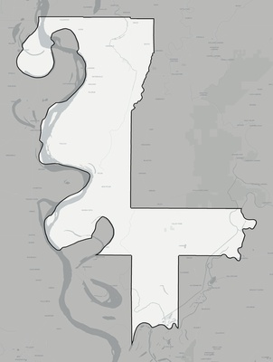 Issaquena County MS county basemap context