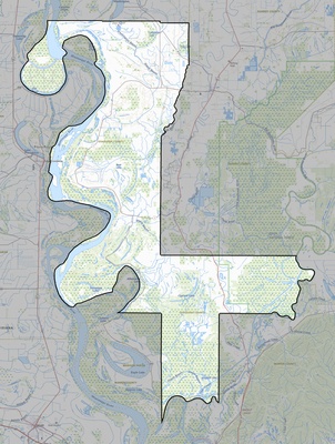 Issaquena County MS USGS topo map