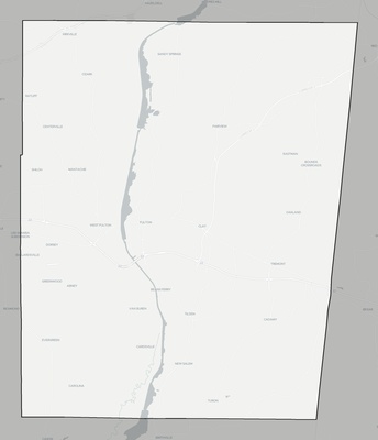 Itawamba County MS county basemap context