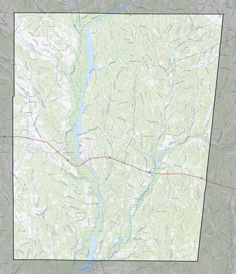 Itawamba County MS USGS topo map