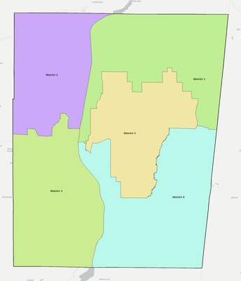 Itawamba County MS townships and subdivisions map