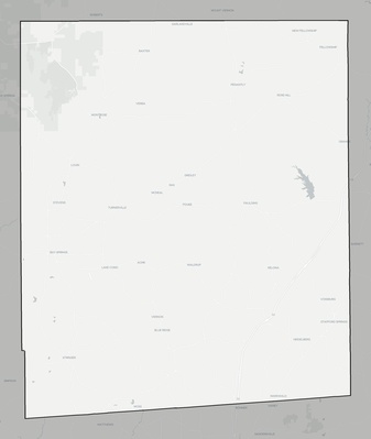 Jasper County MS county basemap context